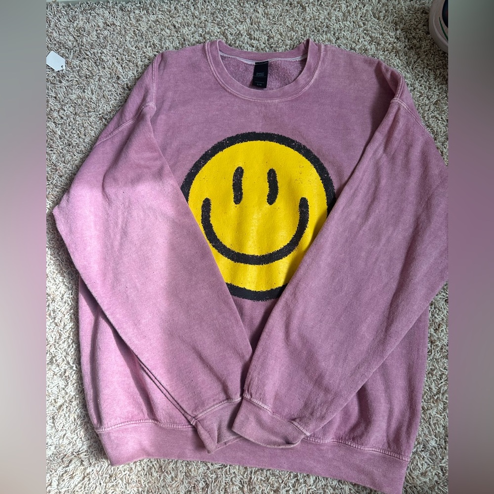 smiley face sweatshirt